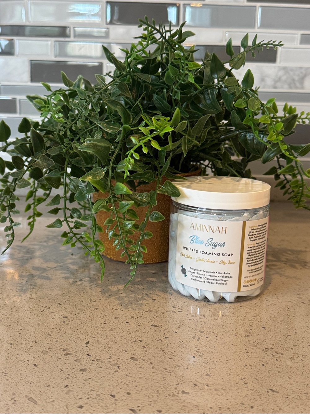 AMINNAH - BLUE SUGAR WHIPPED FOAMING SOAP